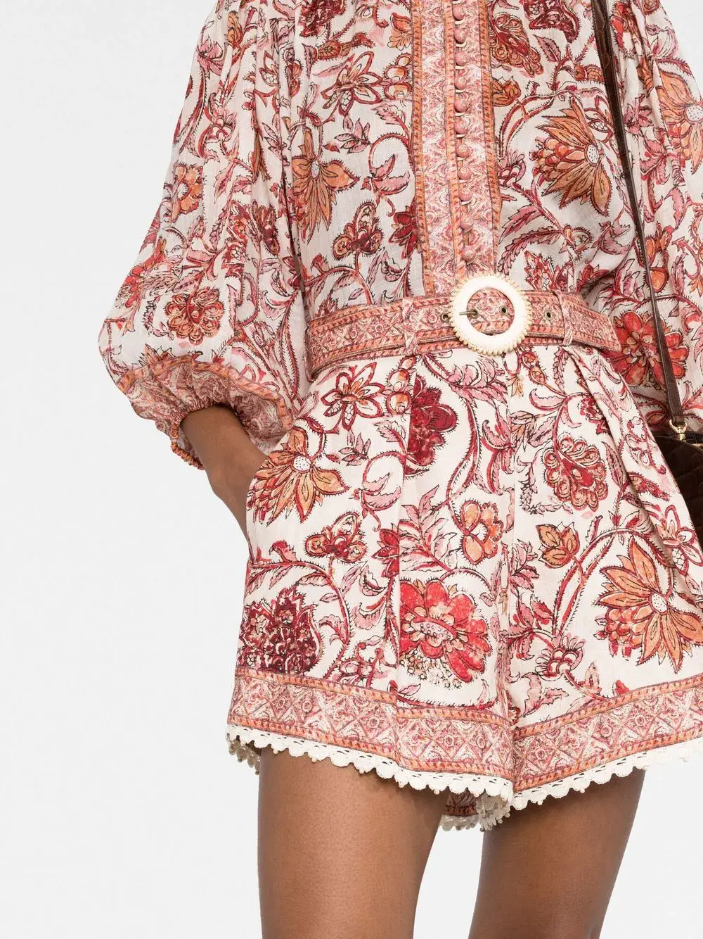 ZIMMERMANN Vitali printed linen shorts