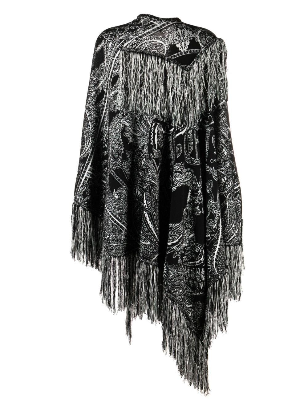 Philipp Plein paisley-jacquard wool cape