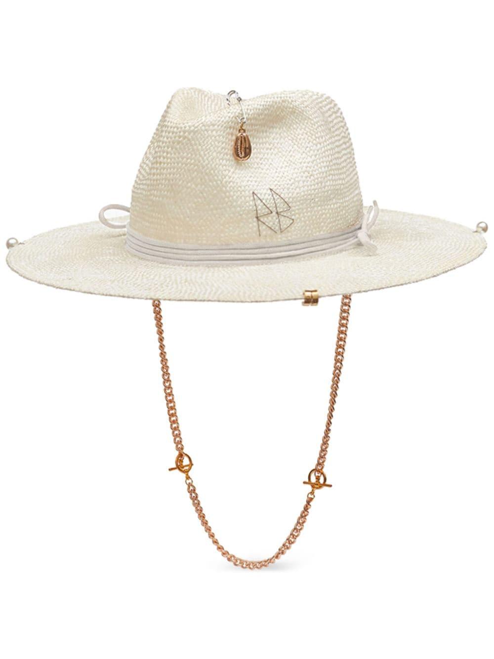 Ruslan Baginskiy pearl-embellished fedora hat