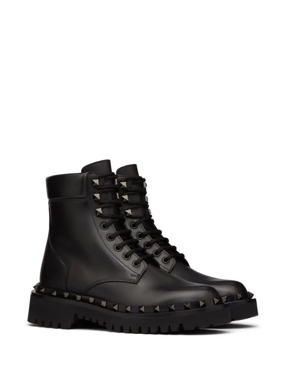 Valentino Garavani Rockstud-embellished leather combat boots