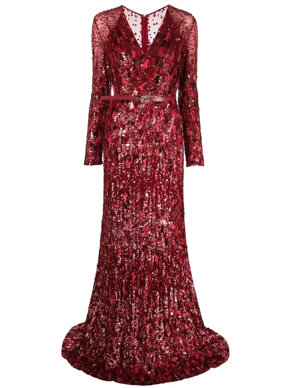 Elie Saab sequin-embellished V-neck gown