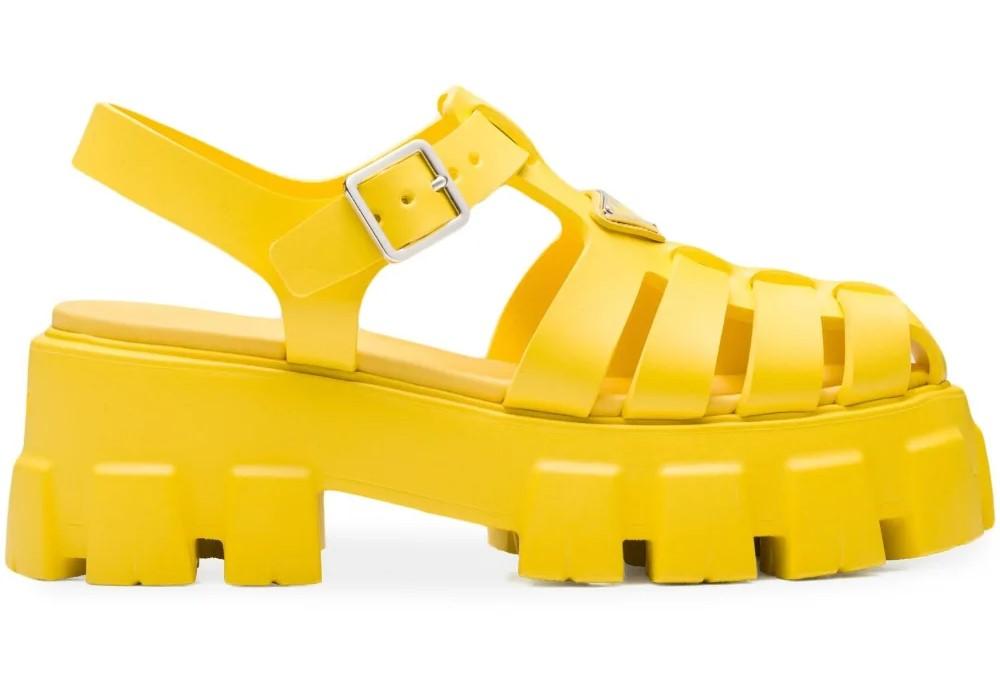 Monolith caged rubber sandals