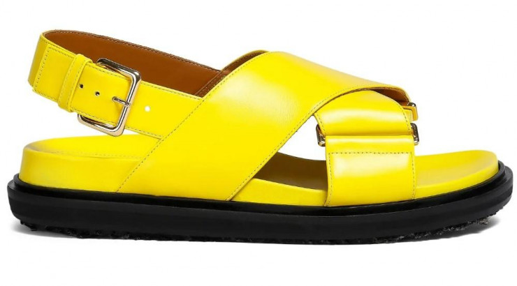 Yellow sandals for mid-September